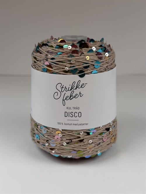 Disco - 200 g Fv. 76 Beige med flerfarvede pailletter